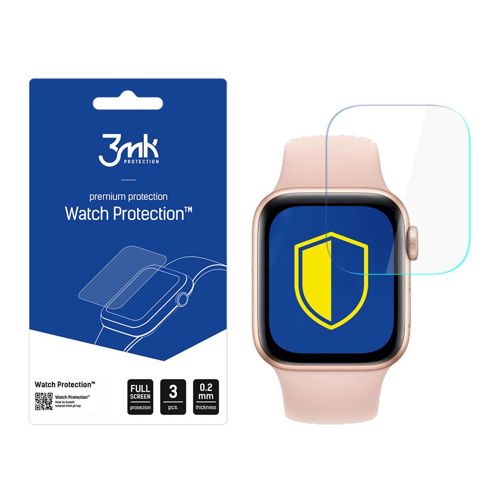 3mk Display Schutzfolie Watch Protection für Apple Watch 4 44mm 0,2mm (3 Stück)