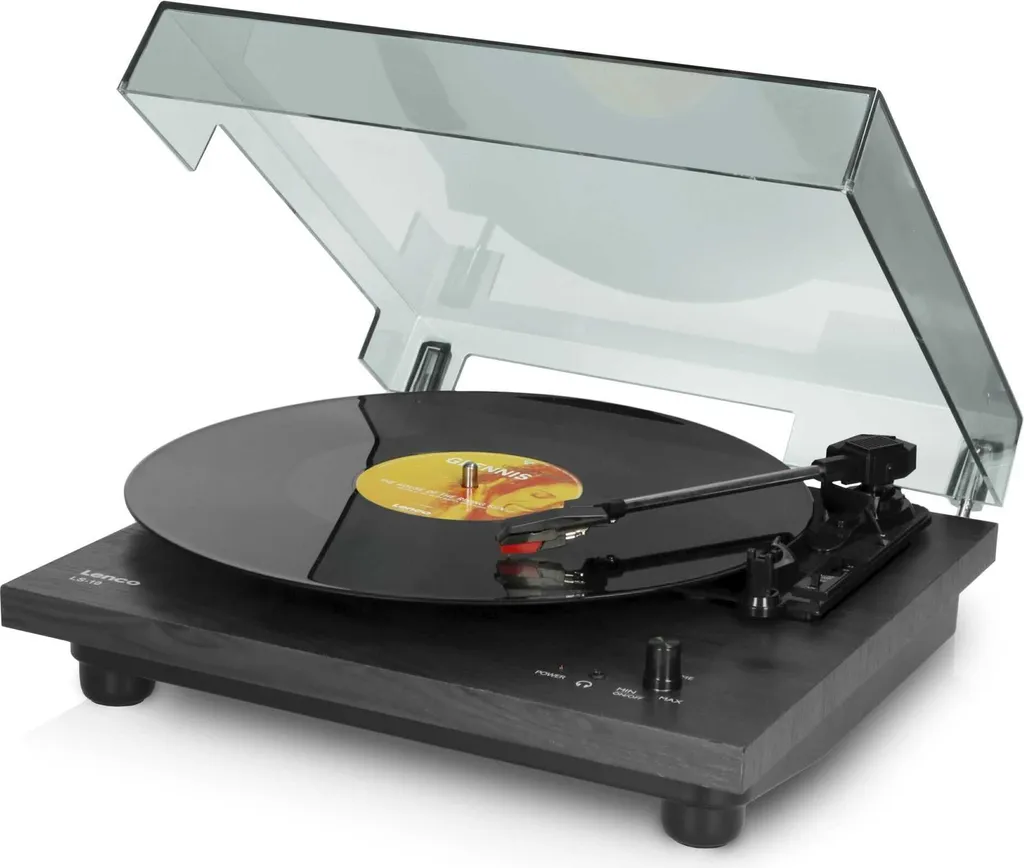 Giradischi Moderno Lenco LS-10BK Nero - Stile e Vinile per Casa - 18