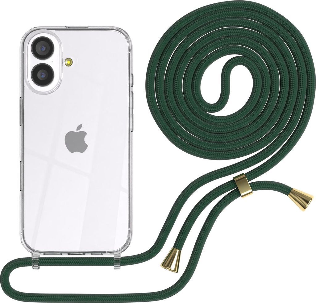 EAZY CASE Handykette mit Hülle für Apple iPhone 17 Backcover Handykette, zum Umhängen in Grün