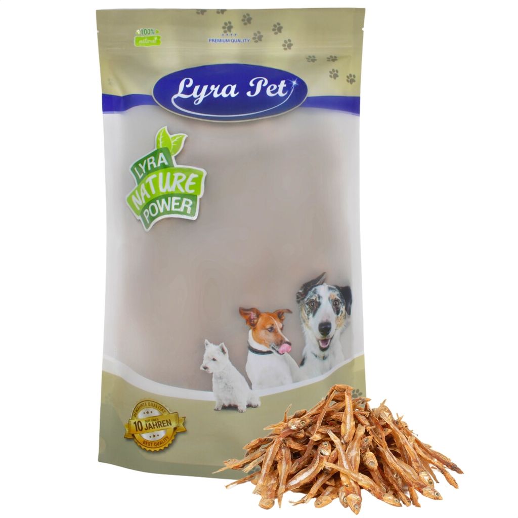 Lyra Pet Kleine Fische Hundesnack – 5 Kg, Naturbelassener Kausnack, Fettarm, Für Training & Belohnung, Wiederverschließbar