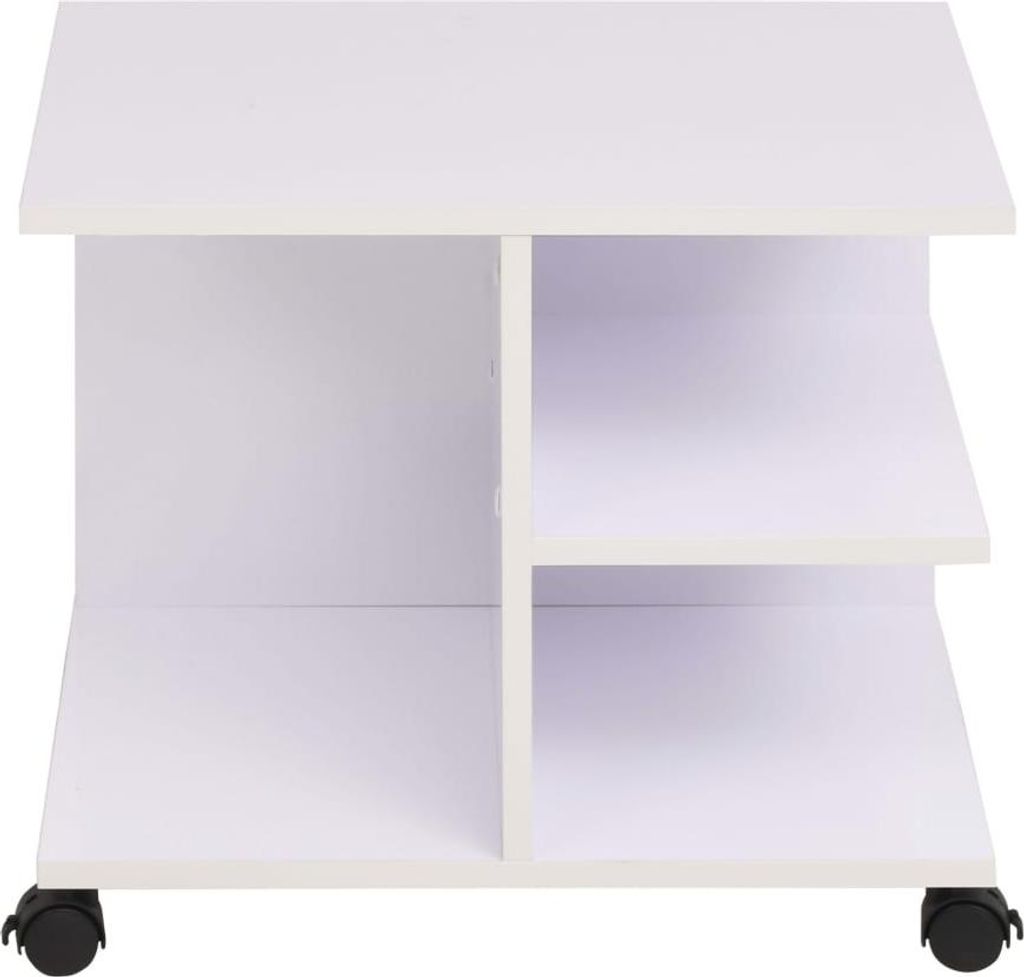 vidaXL Beistelltisch mit Rollen 50×35×42 cm Weiß