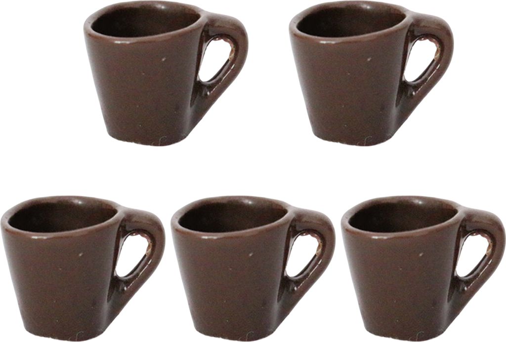 5pcs 1:12 Massenmodell Realistisches Harzpuppenhaus Tischgeschirr Miniatur Kaffeetasse Szenedekoration-Kaffee
