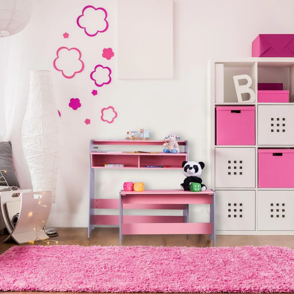 Table d'activités réglable pour chambre enfant avec banc gain de place - 5