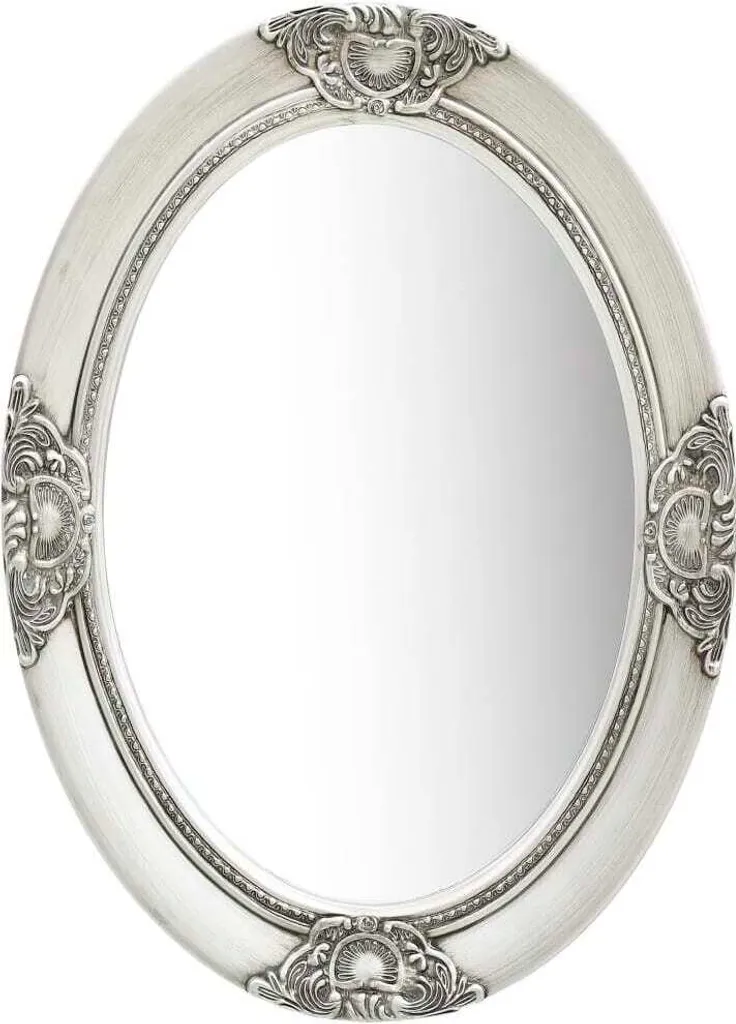 Offerta Specchio Barocco 50x70 Argento - Specchiera Muro in Legno
