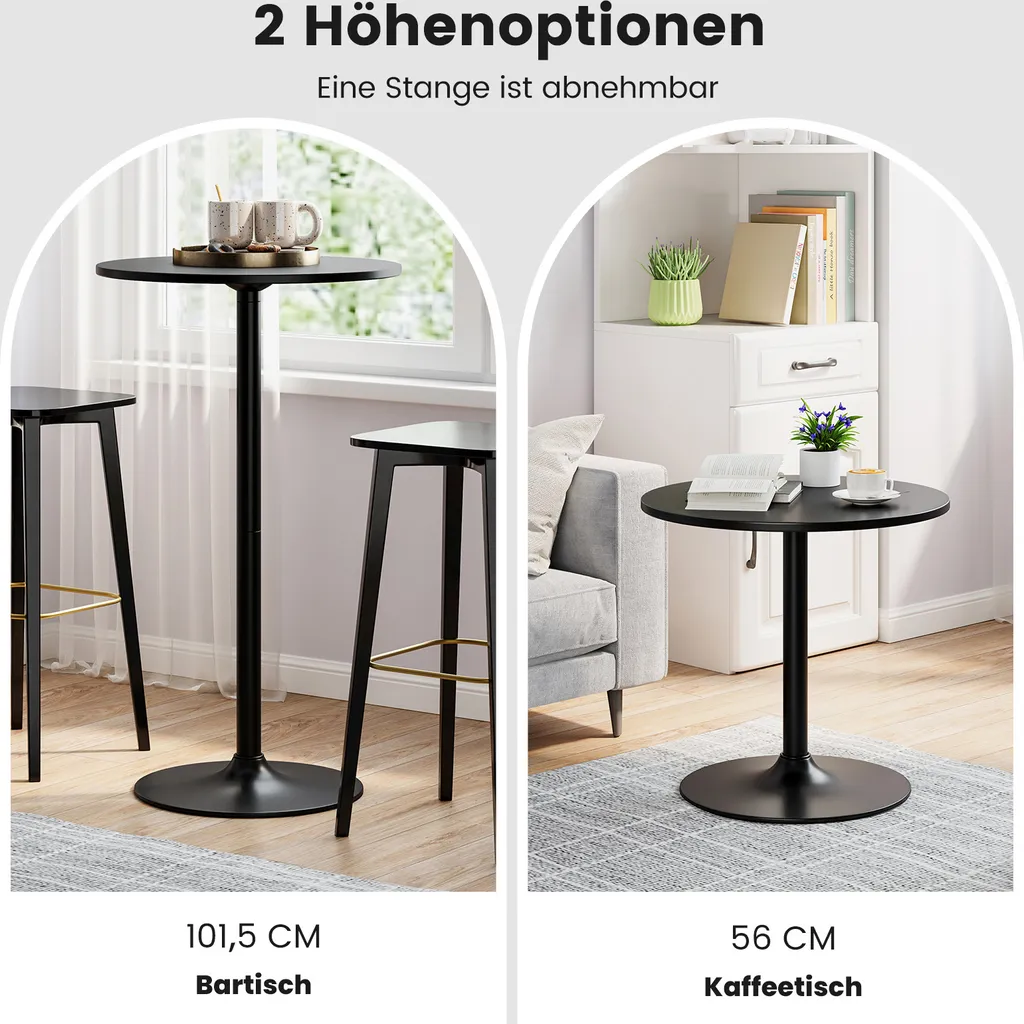 Petite table de bar gain de place et réglable pour studio et cuisine - 6