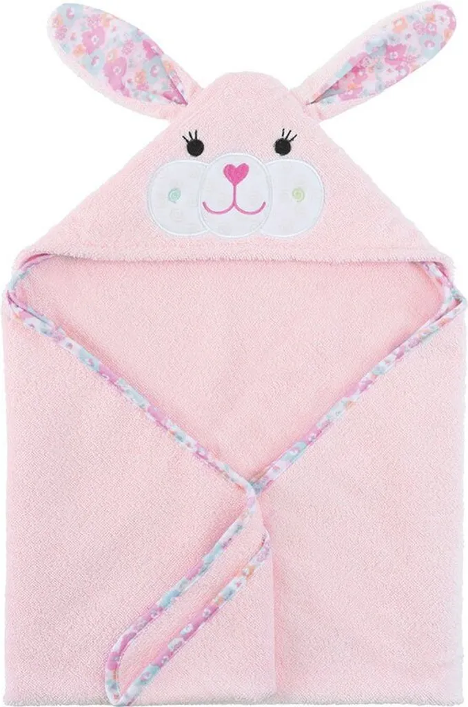 Peignoir Zoocchini Little Bunny Rose en coton pour bébé taille unique