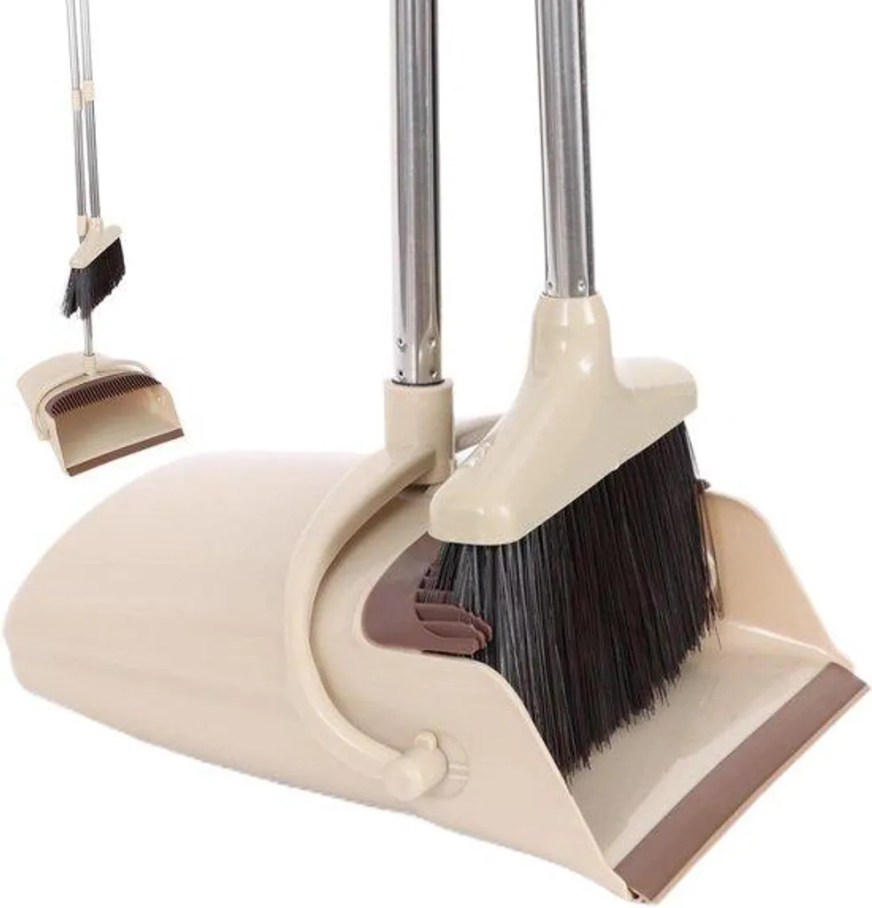 Porte-balai télescopique kaki 137 cm avec fixation murale renforcée