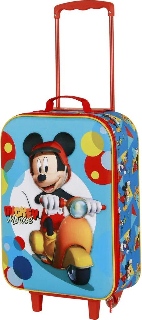 Karactermania Disney Mickey Scooter 3D Trolley 52cm - Valigia Bimbi