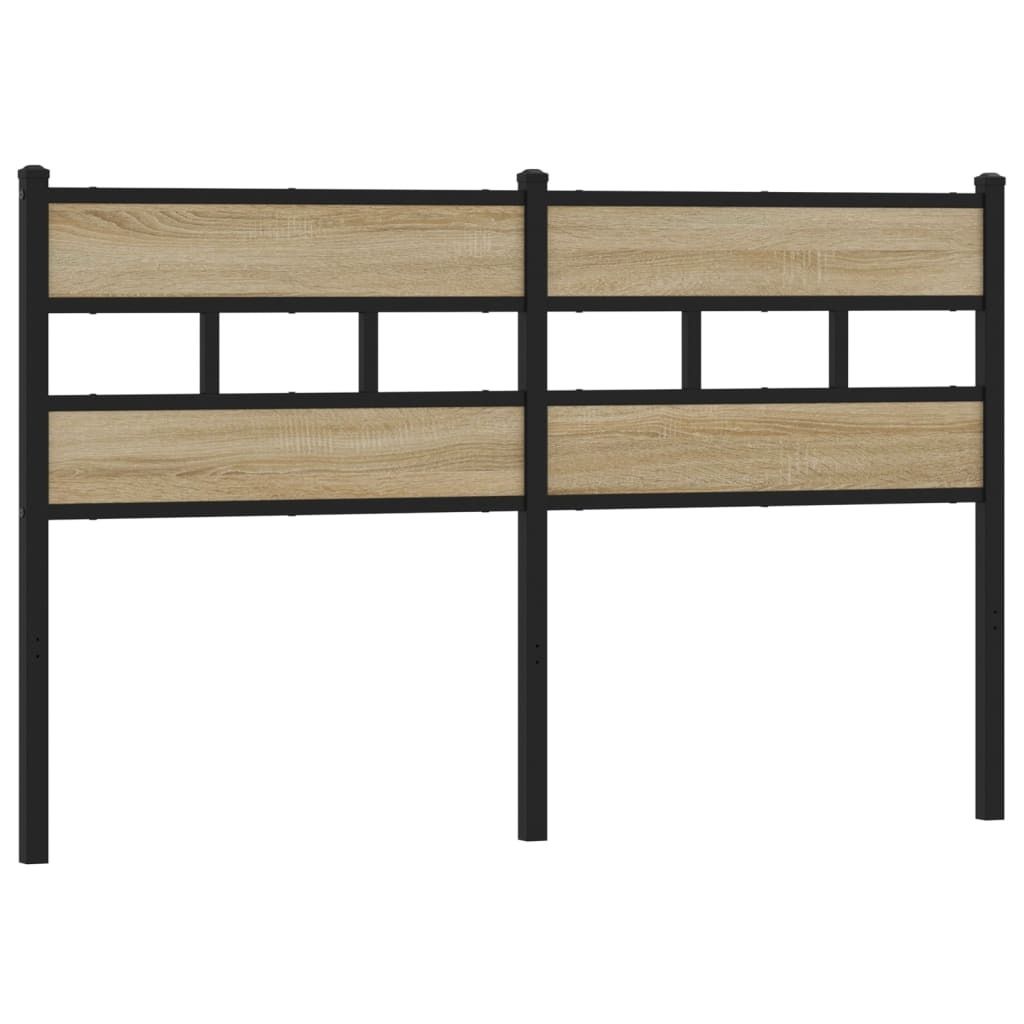 Ersatz-Kopfteil Sonoma-Eiche 150 cm Eisen und Holzwerkstoff