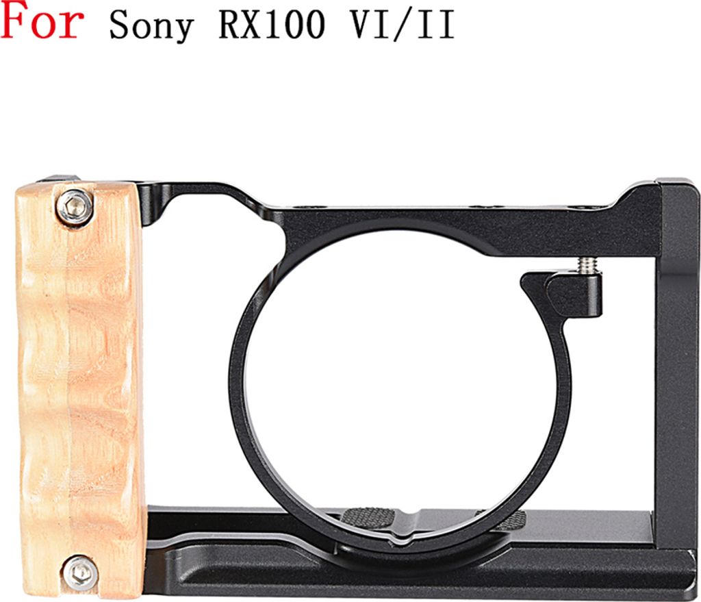 Schwarz Kamera Käfig Schutzhülle Aluminiumlegierung für Sony RX100VII 7 Zubehör schwarz