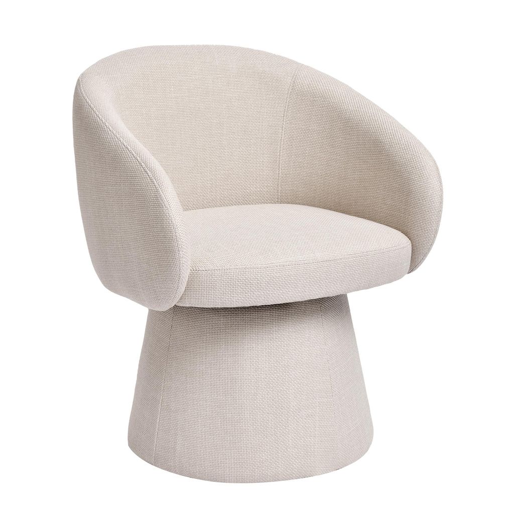 Duhome Poltrona da salotto beige, poltrona girevole in Immagine del prodotto 