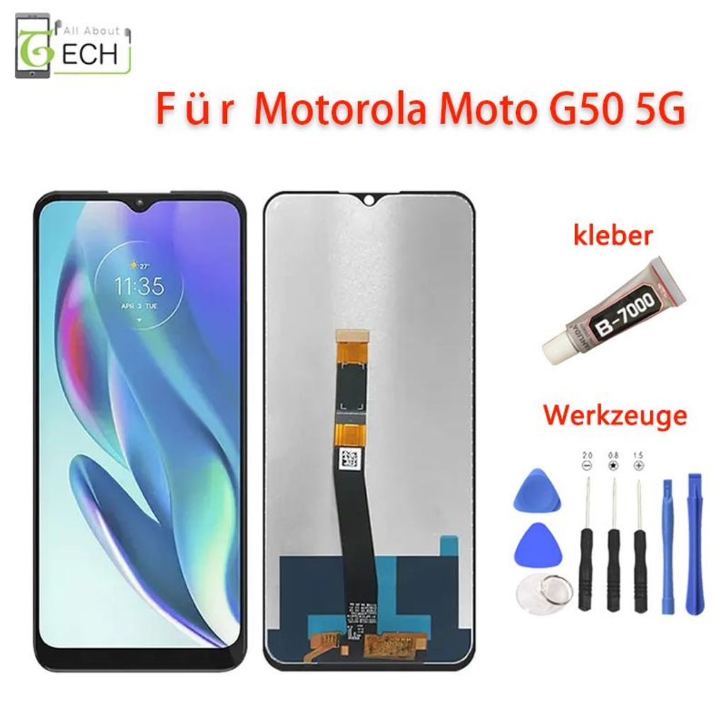 Für Motorola Moto G50 5G XT2149 LCD Display Touchscreen Werkzeuge + Kleber