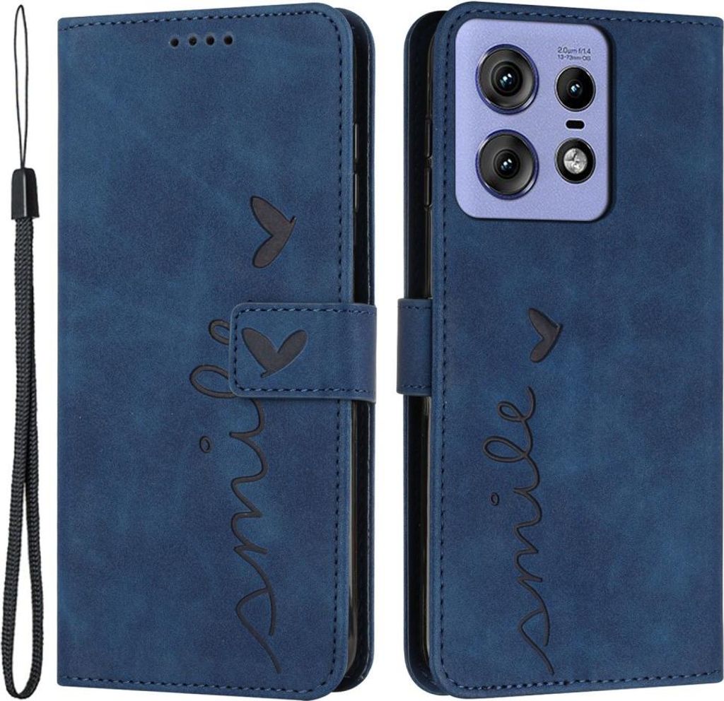 Motorola Edge 50 Pro Hülle - Coverup Smile Klapphülle - Blau