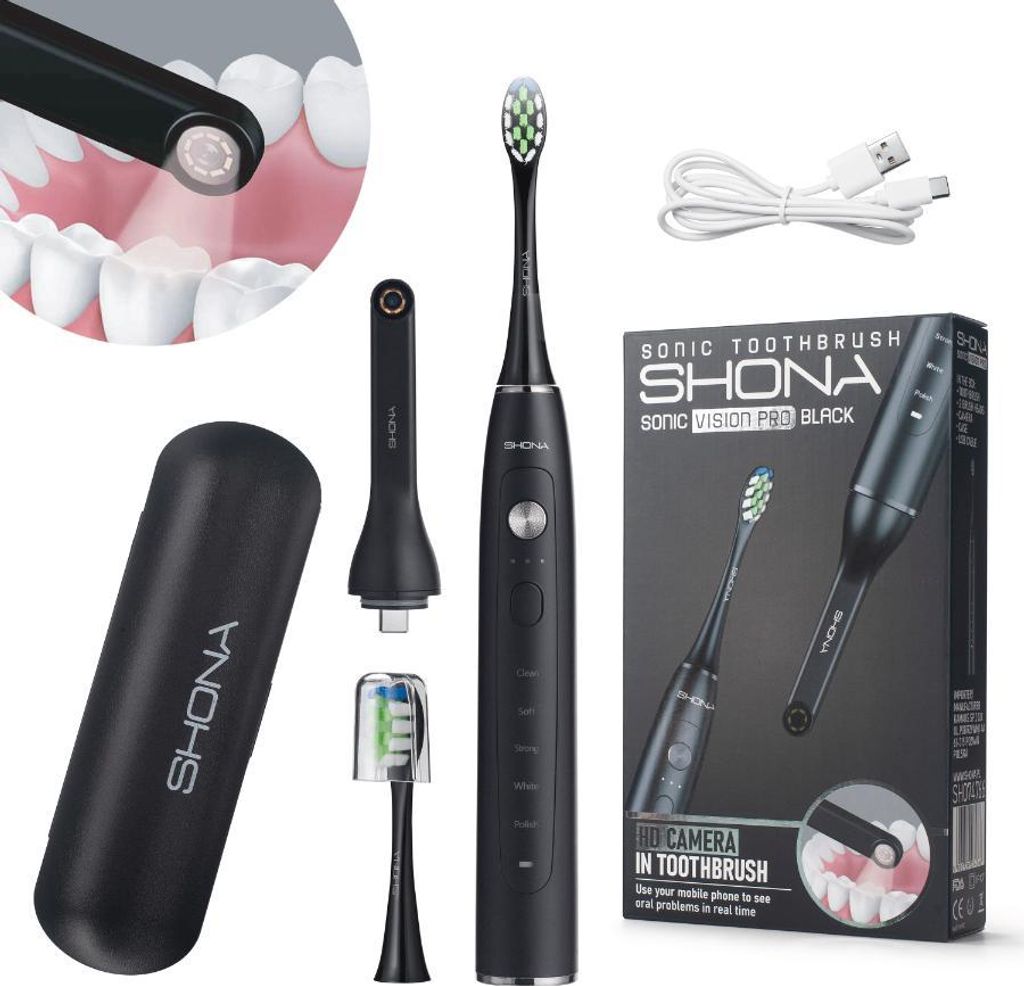 SONICZNA szczoteczka do zębów SHONA SONIC VISION PRO black Zdjęcie produktu 