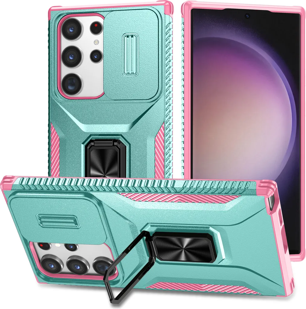Custodia Antiurto Samsung S23 Turchese Militare - Protezione 360 Gradi
