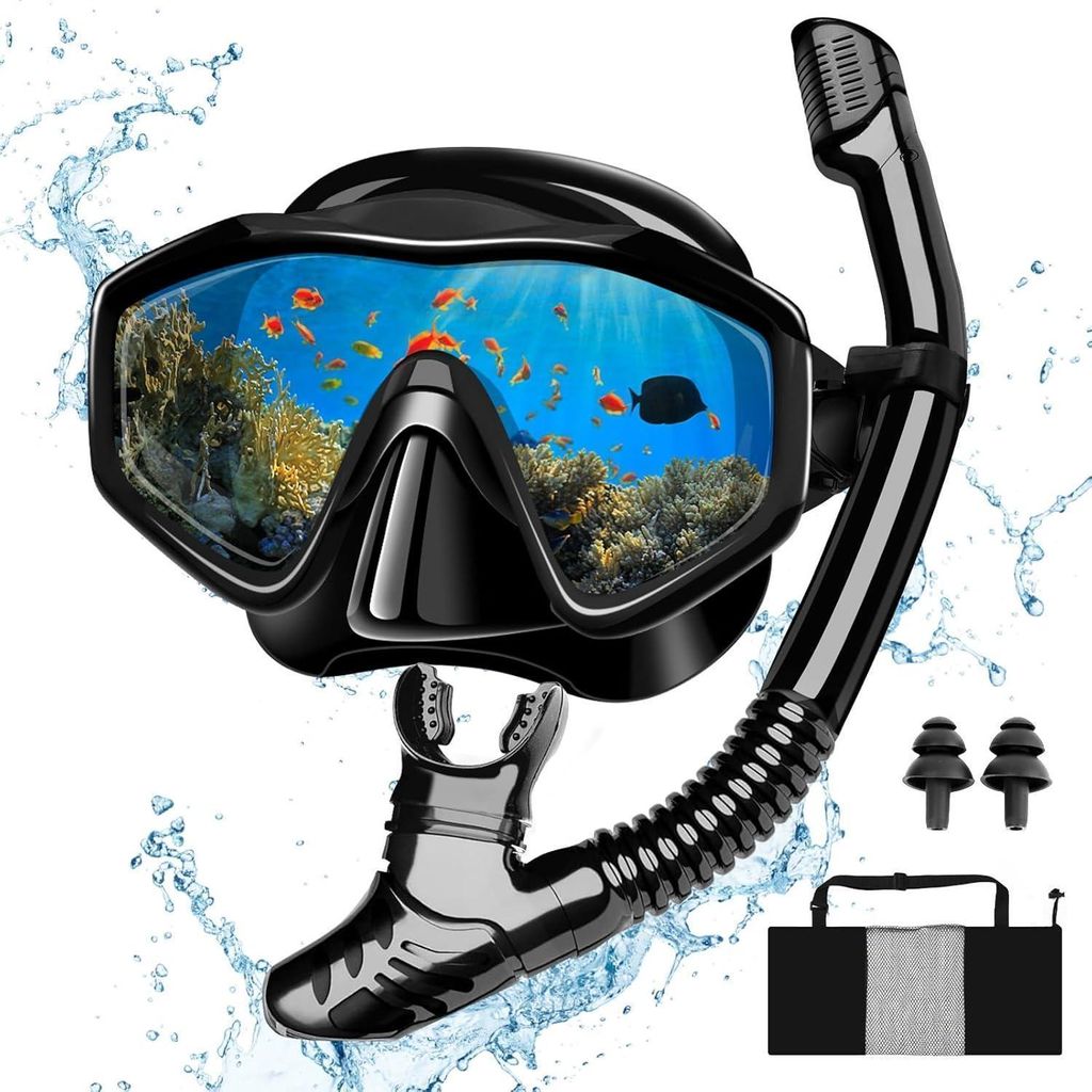 Schnorchelset Erwachsene Tauchmaske und Trocken Schnorchel Produktbild 