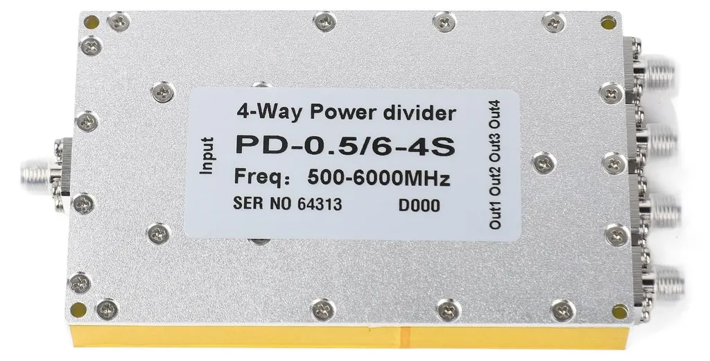 Répartiteur de signal SMA 4 ports large bande 500 à 6000 MHz gain élevé