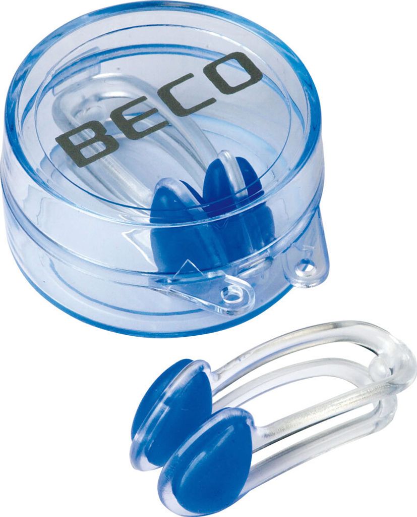 Beco Wassersport Schwimmen Nasenklammer ohne Metallteile Erwachsene blau
