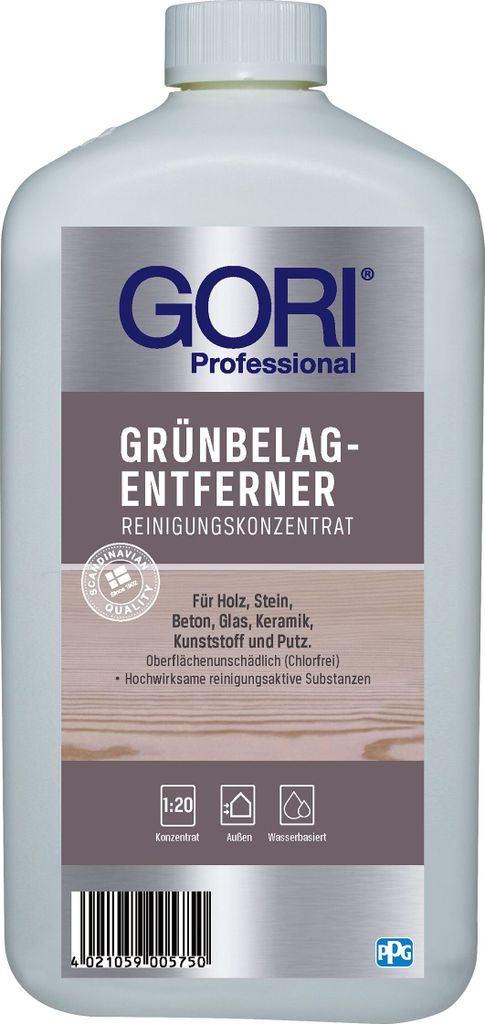 1L GORI Grünbelag-Entferner Reinigungskonzentrat Desinfektionskonzentrat