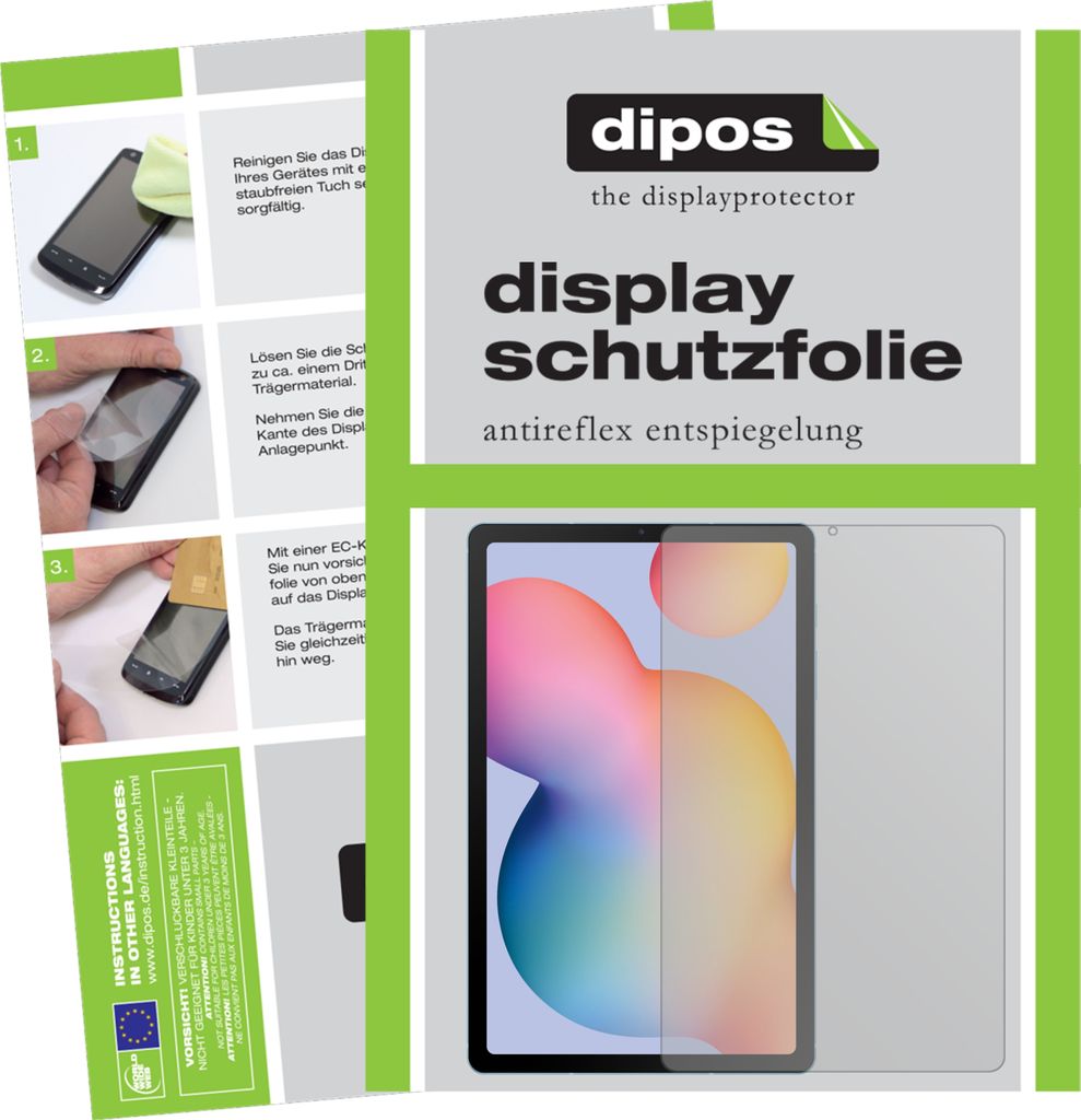 1x Schutzfolie für Samsung Galaxy Tab S6 Lite matt Displayschutzfolie Folie Display Schutz dipos