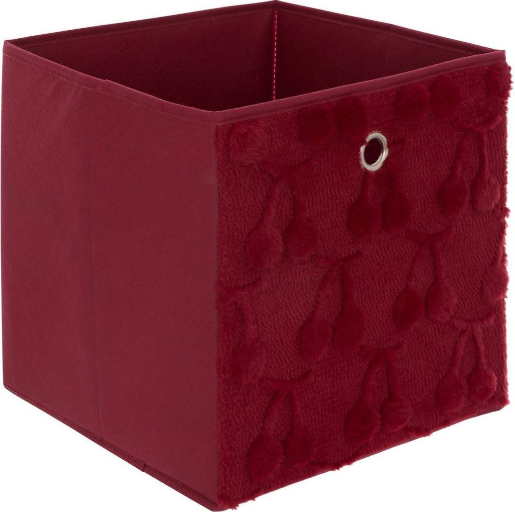 Aufbewahrungskorb fraci 30x30cm rot kirschenmotive - Atmosphera créateur d'intérieur