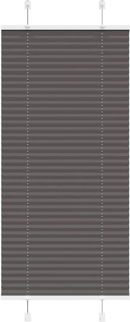 Maison Exclusive - Plissee Schwarz 65x150 cm Stoffbreite 64,4 cm Polyester