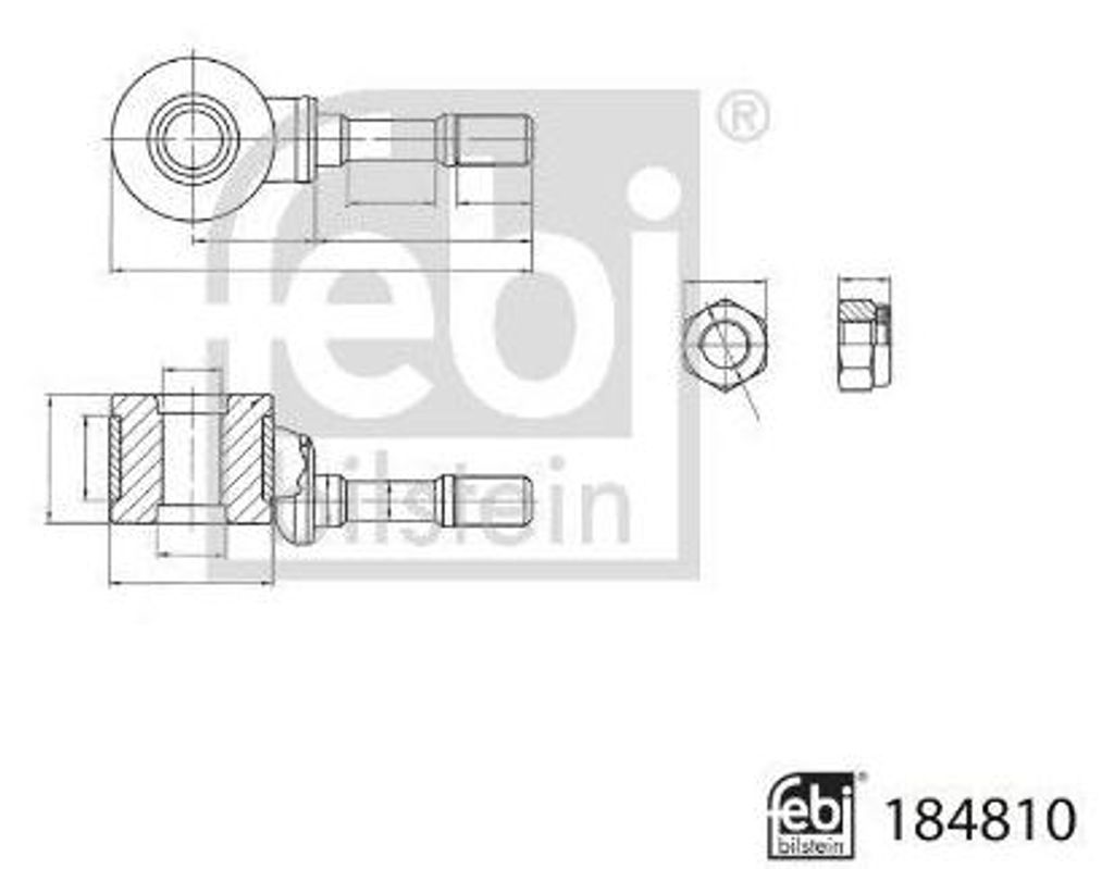 FEBI BILSTEIN Koppelstange Stabilisator für VW GOLF II (19E, 1G1) Vorne Links Vorne Rechts 184810