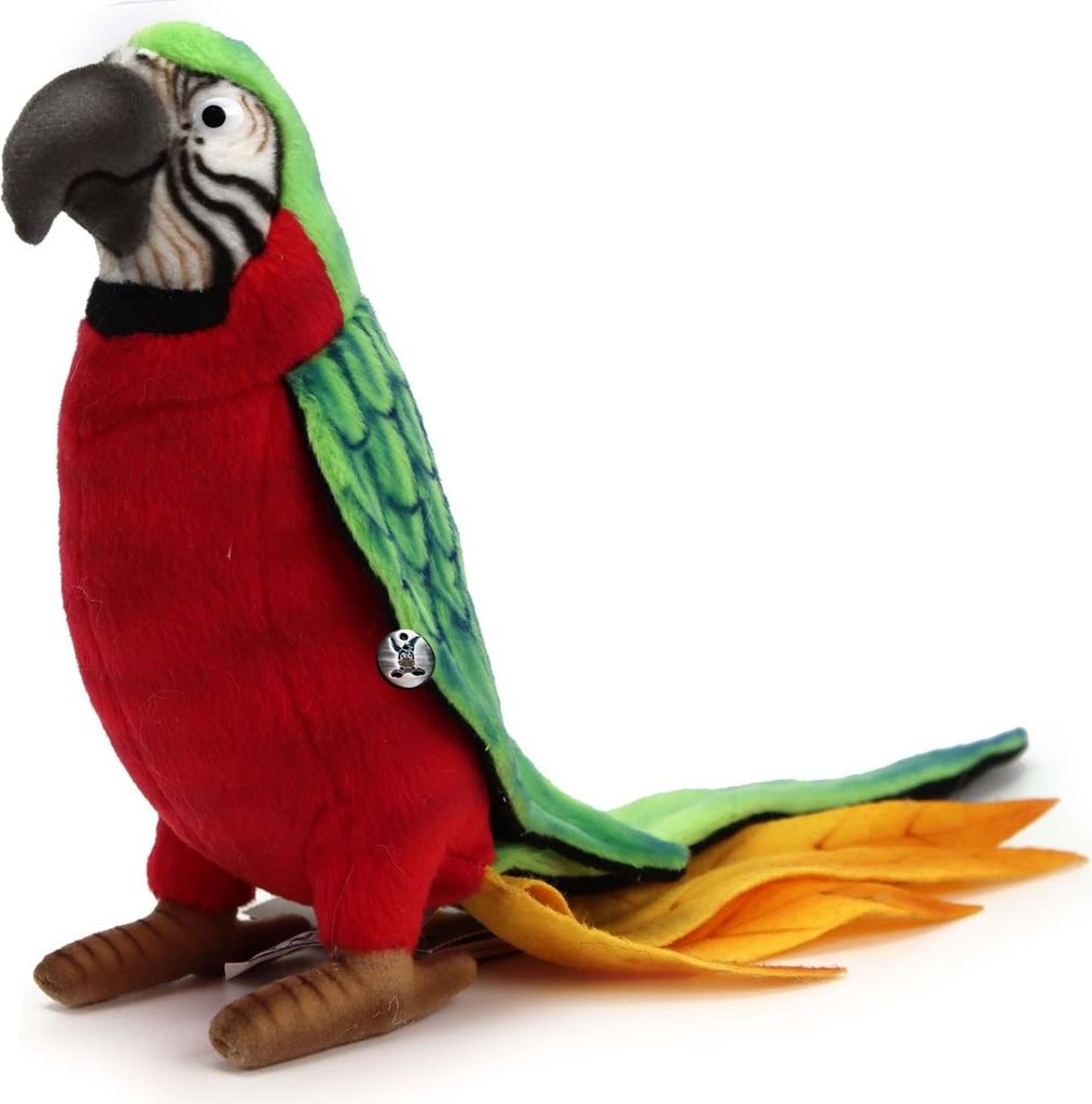 Papagei PREMIUM rot grün Ara Plüschtier Vogel Dekotier RUBINA