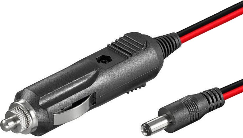 H37 120cm KFZ Auto Adapter 12V DC Stecker 5A 5,5X2,1mm Zigarettenanzünder Kabel