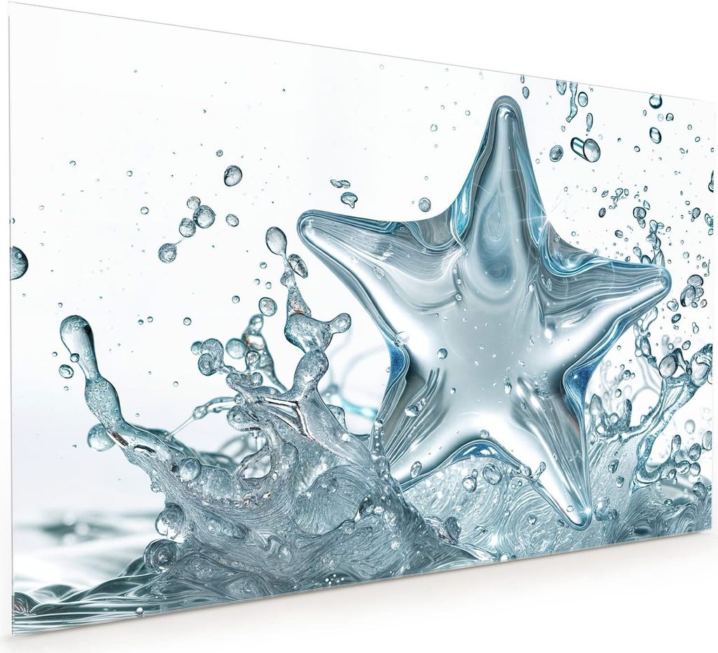 Küchenrückwand Spritzschutz Glas mit Motiv Sternspritzer 40 x 40 cm