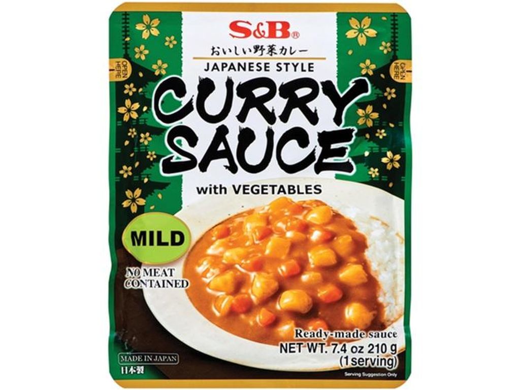 S&B Japanese Style Curry Sauce with Vegetables Mild 210g
