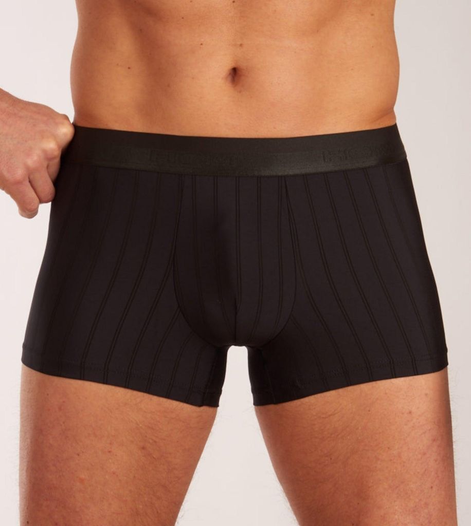 HOM Chic boxer briefs (1-pack), heren boxer microfiber kort, zwart
