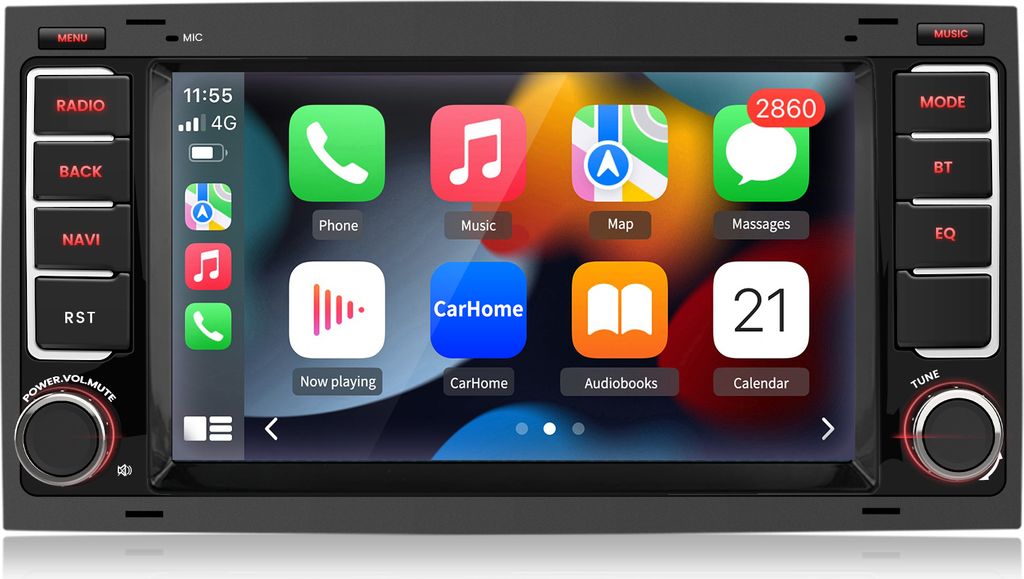 7''2DIN WIFI Autoradio carplay android auto 2+64G Android13 GPS NAVI RDS SWC DAB Für VW Touareg
