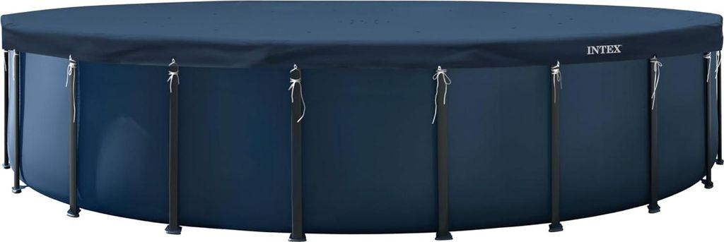 INTEX 28091 Pool Abdeckplane rund 732cm Deluxe Schutz Plane 20cm Überhang