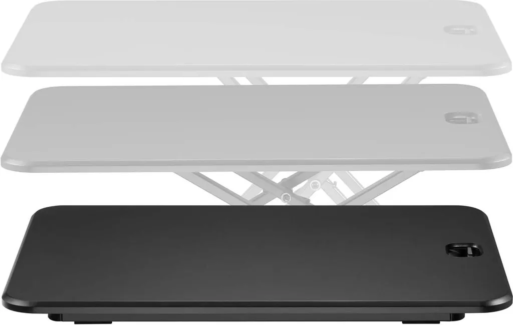 Support de bureau réglable en hauteur assis-debout à plateau compact