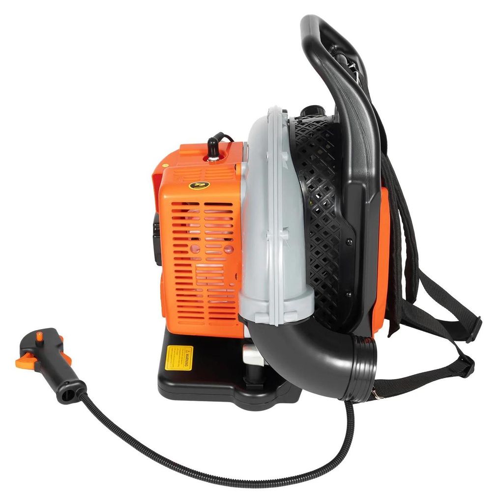 Laubbläser - Rucksack, benzinbetrieben - 63 cm³ - 2‐Takt-Motor - 2,7 kW - 6.800 U/min - 1,8 l Tank - Verstellbares Rohr - Schwarz