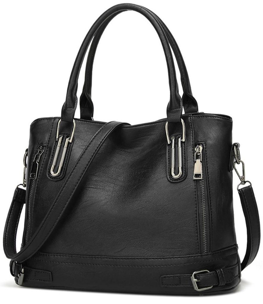 1 Vintage-Schultertasche Damen aus hochwertigem Leder in Produktbild 