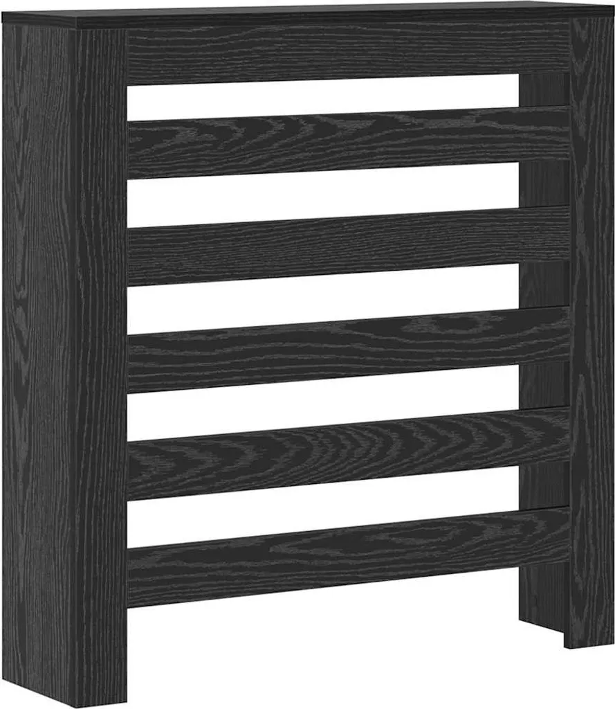 Copriradiatore vidaXL Nero Rovere 78x20x82 cm | Mobiletto per Termosifone