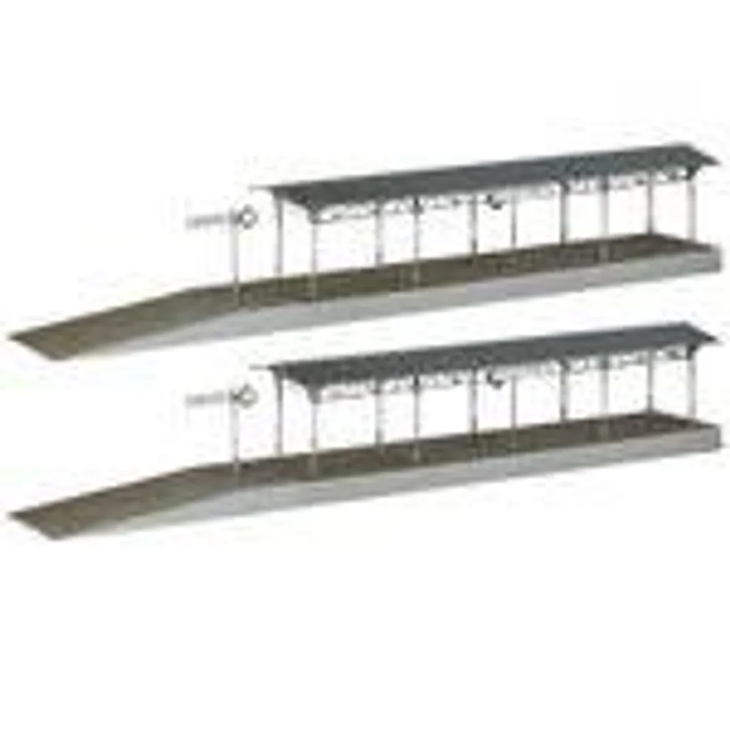 Aménagement de station H0 : Kit Faller 120204 2 Quais avec Toiture