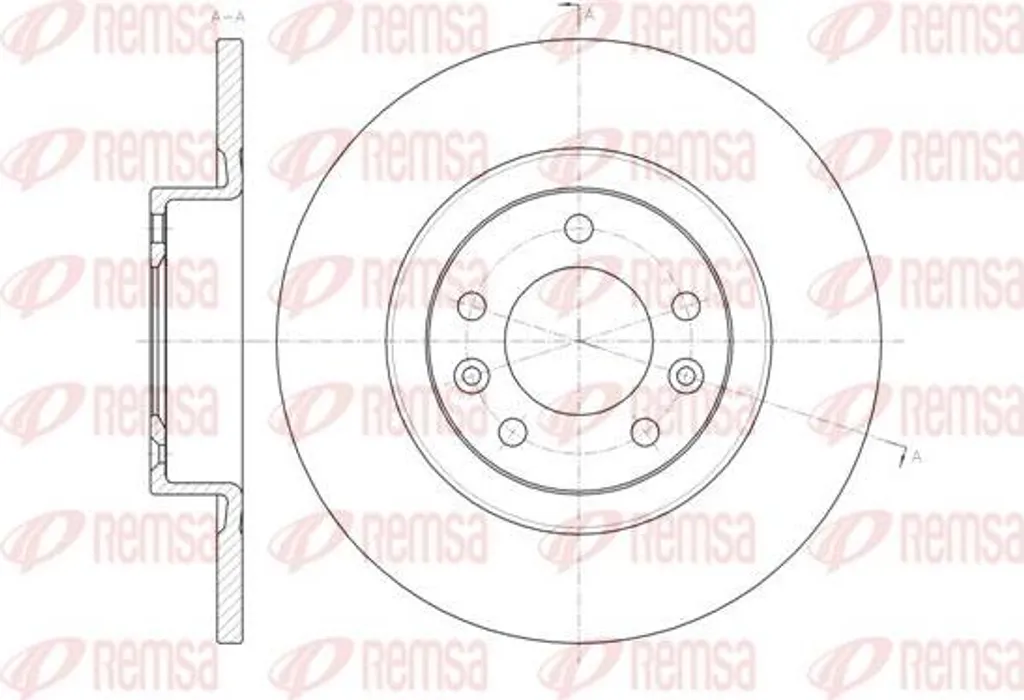 Disque de frein ventilé REMSA 61473.00 haute résistance OE 4249G2