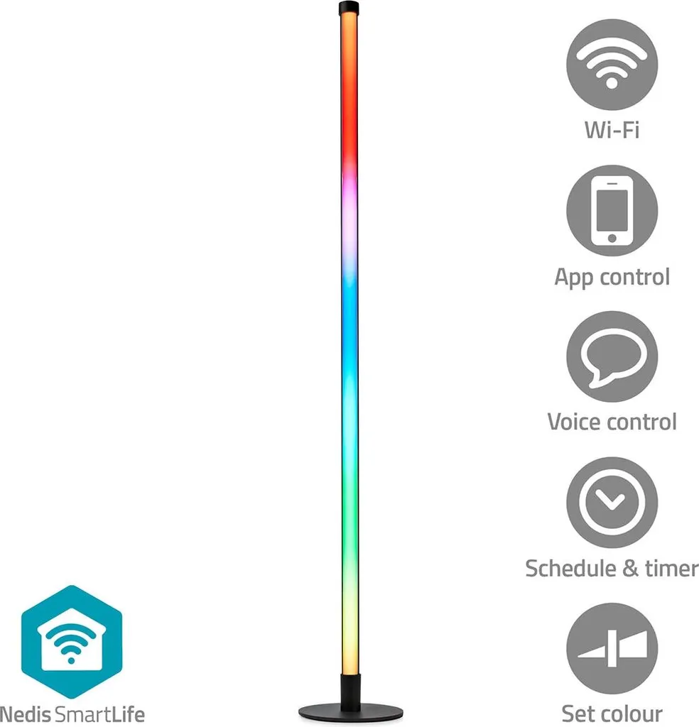 Ambiance Gaming et Salon : Tube LED SmartLife Wi-Fi RGBIC Métal 180 lumens