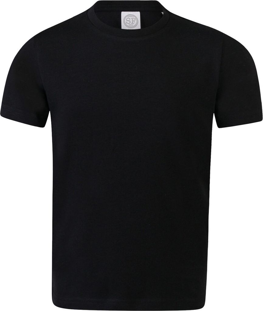 SF - "Feel Good" T-Shirt für Kinder RW10206 (116) (Schwarz)