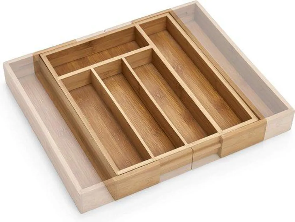 Range-couverts en bambou extensible - Largeur ajustable 29-40 cm
