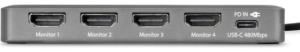 Câble QUAD-USB-HDMI-ADAPT Startech : Ajoutez 4 Écrans HDMI en USB Gris