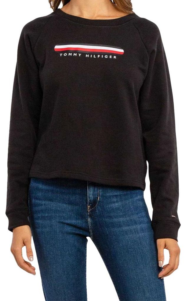 Tommy Hilfiger - Sweatshirt für Damen, Baumwollmischung NA909 (XS) (Schwarz)