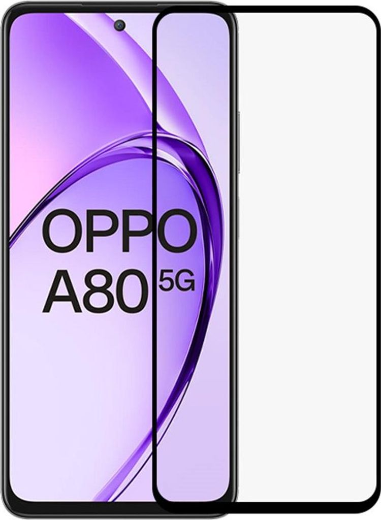 OPPO A80 Displayschutz - Full-Cover 9H Panzerglas - Schwarz