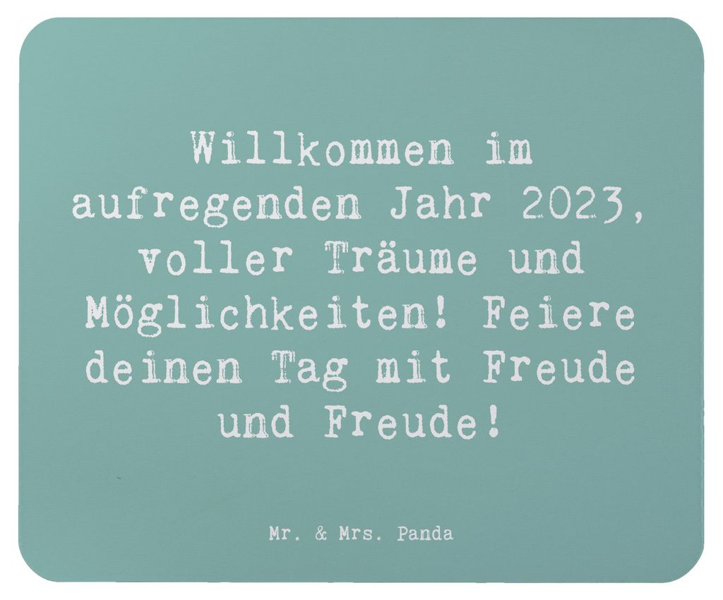 Mr. & Mrs. Panda Mouse Pad Spruch 2023 Geburtstag Freude - Meeresbrise - Geschenk, Mauspad, Geburtstagsfeier, Glückwunsch, laptop, Geburtstagsgesc...