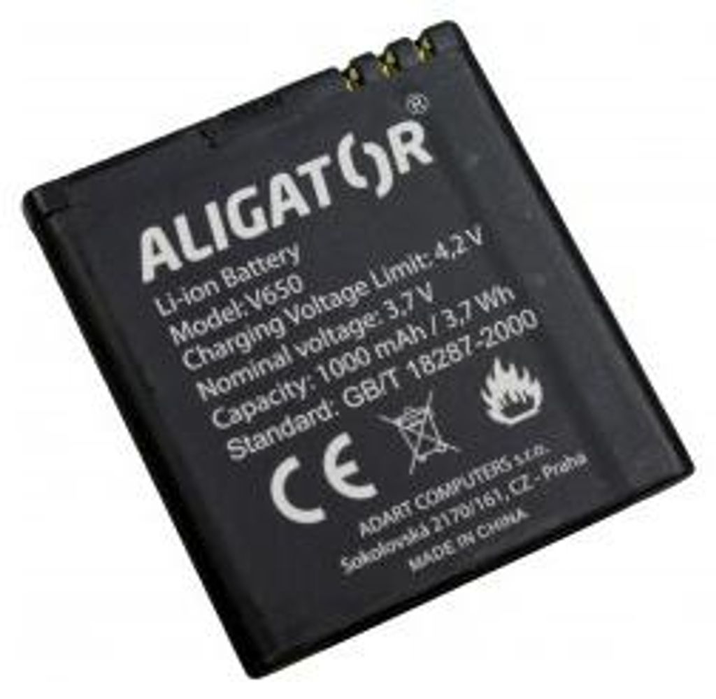 Baterie Aligator V650, Li-Ion 1000 mAh Obrázek produktu 