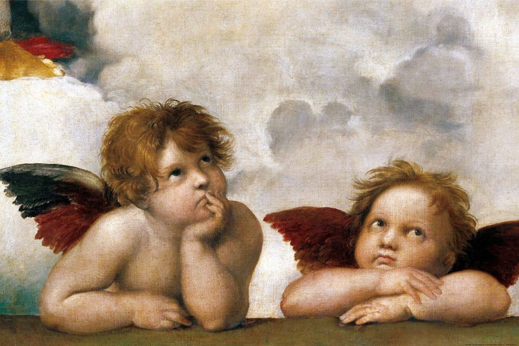 Raphael Kunstdruck Bild - Raffaels Engel (Detail) (80 x 120 Produktbild 