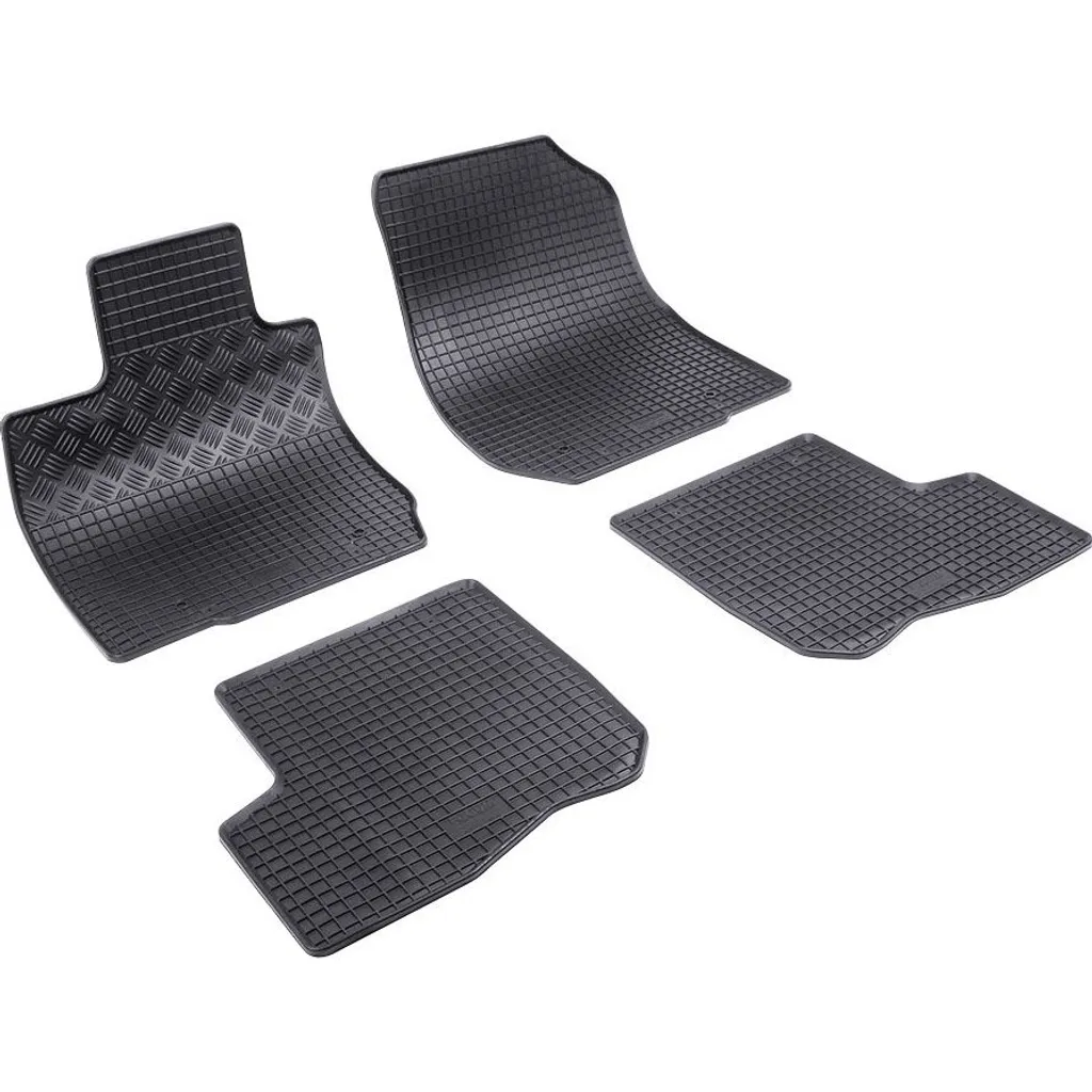 Tappetini Auto Per Dacia Logan MCV (2007-2024): Set Da 4 Pezzi In Dura Graphit Con Bordo Marrone. Perfetta Aderenza, Facili Da Pulire E Con Protezione Tallone.